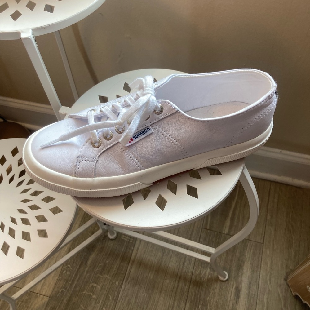 Superga Low-Top Leather Sneakers 39 - Picture 7 of 11